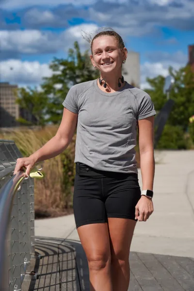 Post-run smile