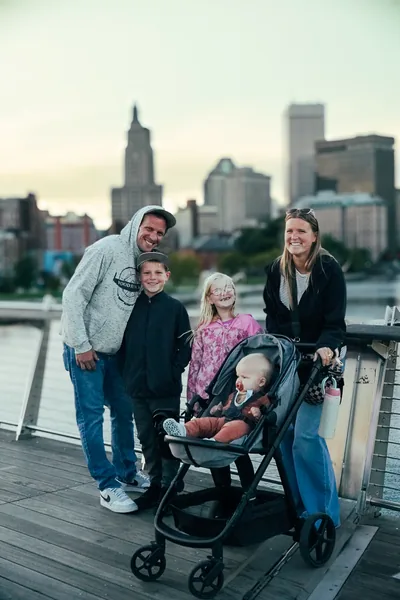 Family on the bridge